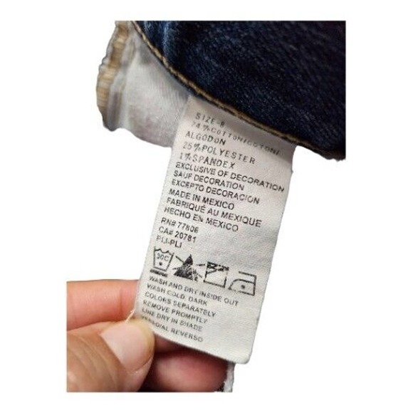 Y2K Tommy Hilfiger boot cut jeans Size 8 Blue Women's‎ Zipper Button - Picture 8 of 11